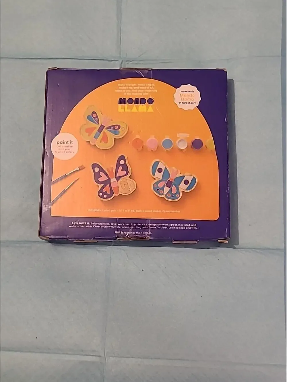 Mondo Llama Paint Your Own Wood Butterfly Kit